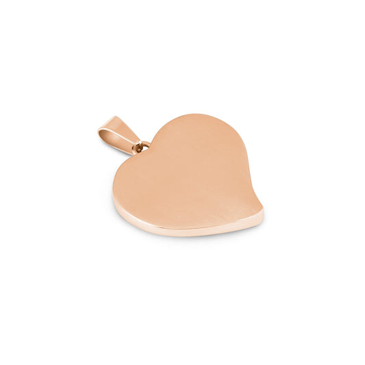 Gum Burl Heart Necklace - Rose Gold