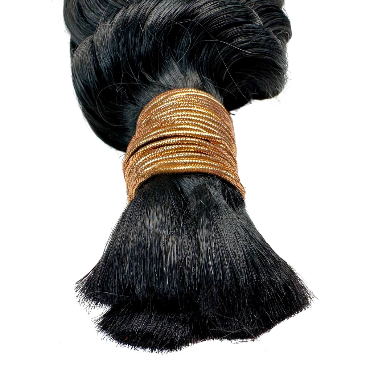 Jet Black Deep Wave Bulk 100% Virgin Braiding Hair