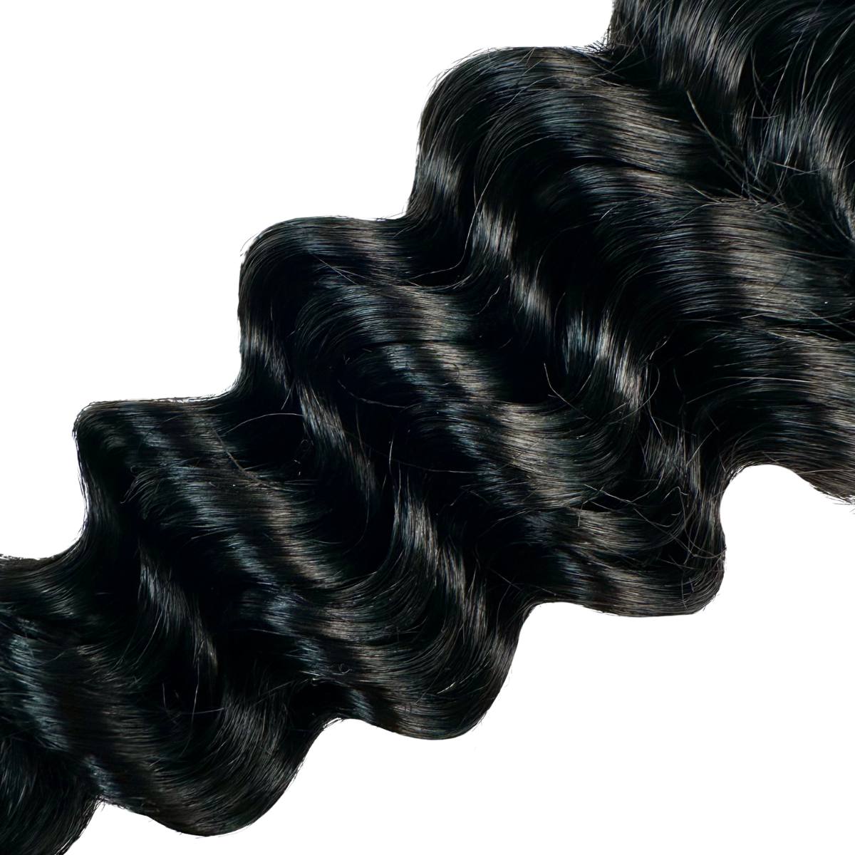 Jet Black Deep Wave Bulk 100% Virgin Braiding Hair